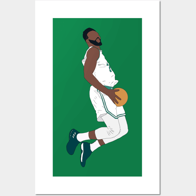 Jaylen Brown Dunk Wall Art by rattraptees